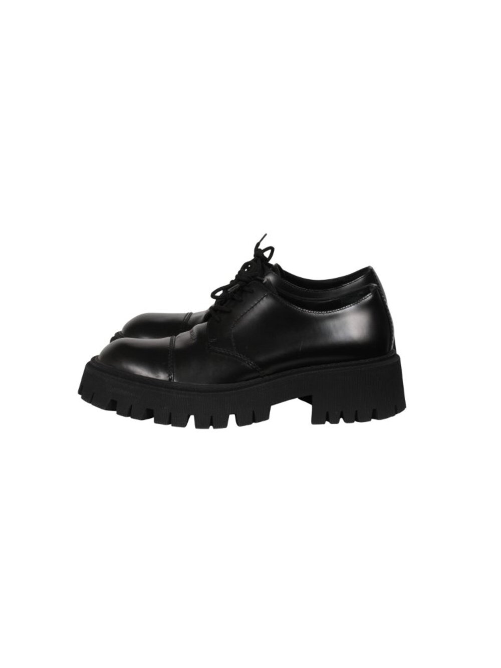 Balenciaga Mens Tractor Derbys US 10 EU 43 Black Leather Cunky Lace Ups - Picture 4 of 13
